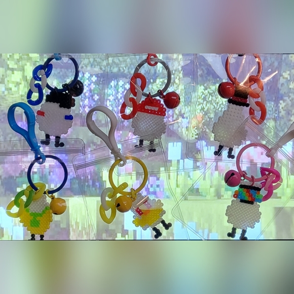 Handmade QSMP Perler Bead Eggs Keychain, Backpack Charm - Picture 1 of 13